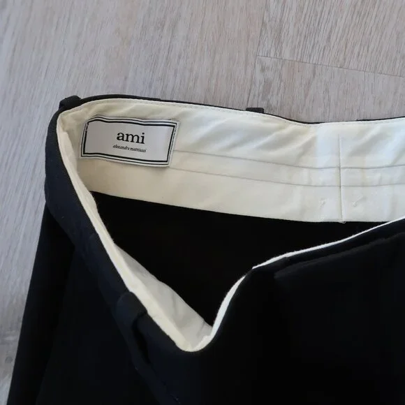 AMI Paris Drawstring Tailored Trousers